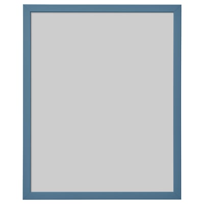 Blue square picture frame with glass front by IKEA.