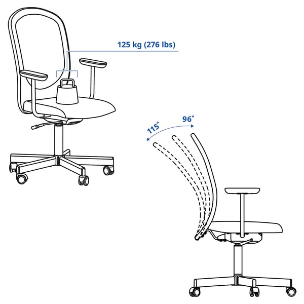 Illustration with measurements for the product: FLINTAN.