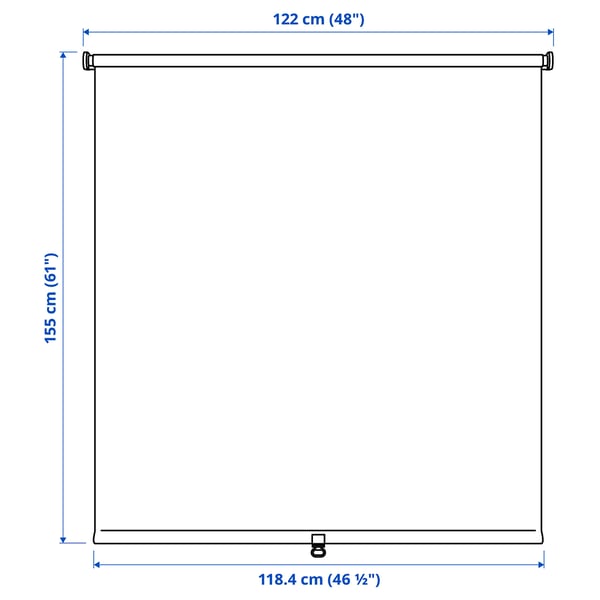 Illustration with measurements for the product: FÖNSTERBLAD.