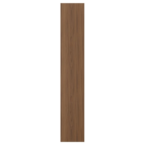 A wooden panel named FÖRBÄTTRA in a walnut colour, with a smooth surface, modern design, and square shape. Used as a cabinet cover panel.