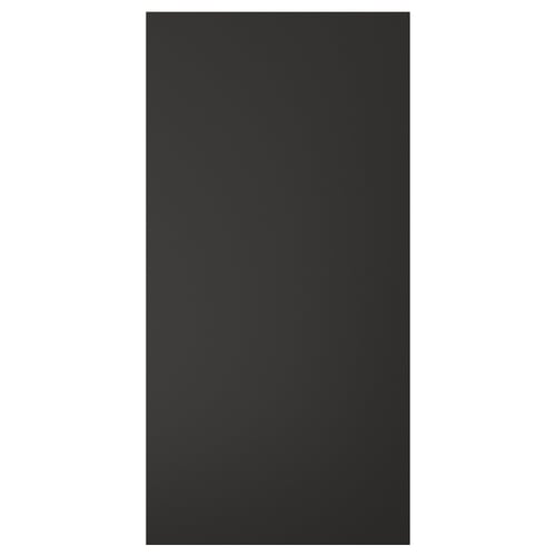 Black kitchen cover panel, rectangular, smooth foil.
