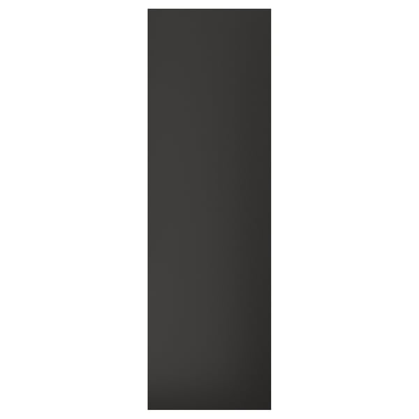 Black rectangular kitchen cover panel, 25-year warranty, recycled wood and plastic, sleek modern design.