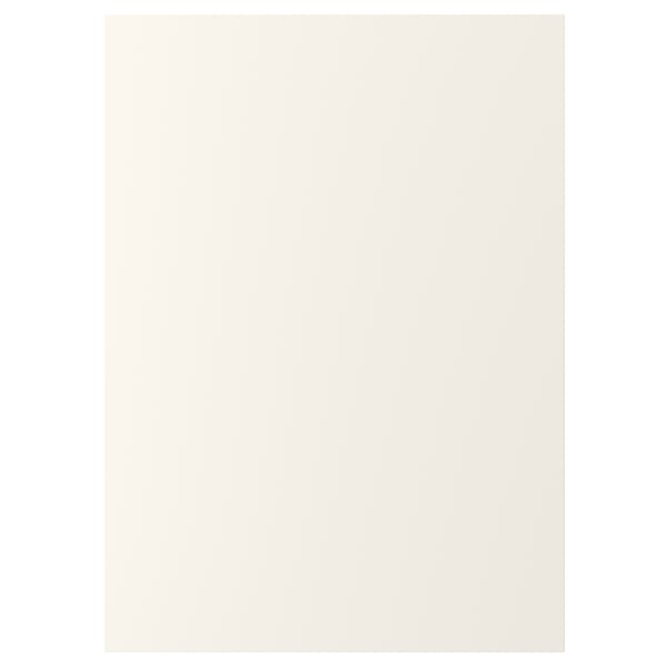 A FÖRBÄTTRA cover panel, beige in colour, made from fibreboard with acrylic and polyester paint. Its square-shaped and has a uniform finish.