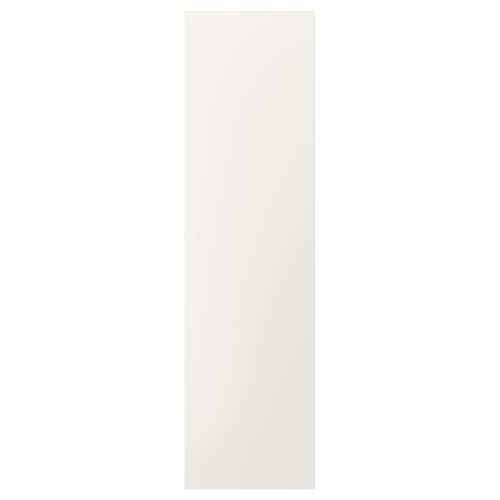 A FÖRBÄTTRA cover panel in white. Its rectangular, made of fibreboard with acrylic and polyester paint.