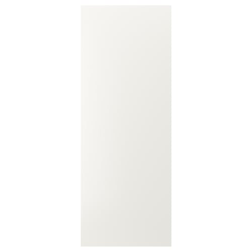 FÖRBÄTTRA door in white. Rectangular shape, smooth design. Made of fibreboard painted with acrylic and polyester.