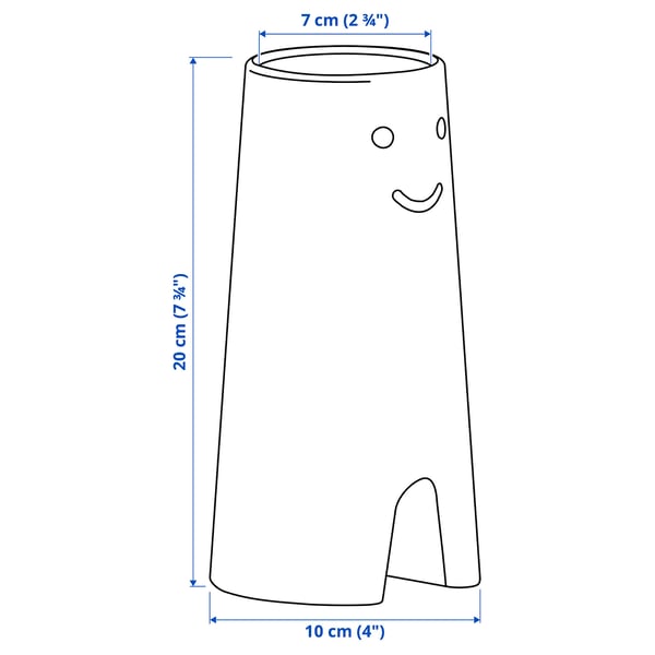 FRÖVÄXT Vase, white, 20 cm