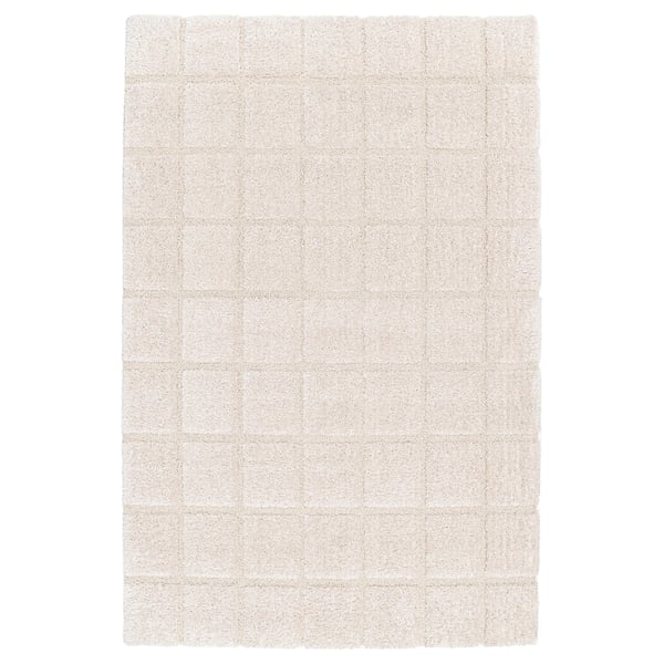 GEOLOG Rug, high pile, off-white, 200x300 cm