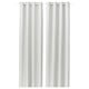 White GINSTMOTT curtains, simple design with eyelets, smooth fabric.