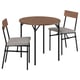 GRÖTÅN / GRÖTÅN Table and 2 chairs, pine brown stained/Tibbleby dark beige, 80 cm
