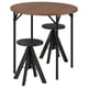 GRÖTÅN / RUDSTORP Table and 2 chairs, pine brown stained/black, 80 cm