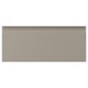 Beige cabinet with chamfered edges and aluminium handles, particleboard, minimalist.