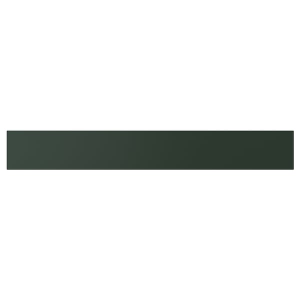 Depicts a horizontal green HAVSTORP panel, rectangular, smooth-surfaced, made of acrylic paint and fibreboard.