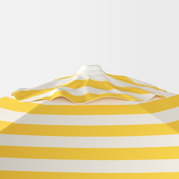 HÖGÖN Parasol, off-white bright yellow/striped, 270 cm
