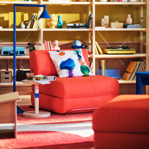 IKEA PS 2026 Chair-bed, Skiftebo bright orange