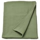 INDIRA olive green cotton bedspread for double beds, textured weave, neatly folded.