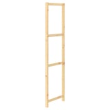 IVAR wooden shelf unit in natural finish. Rectangular design with vertical slats and pegboard style holes. Made from solid pine.