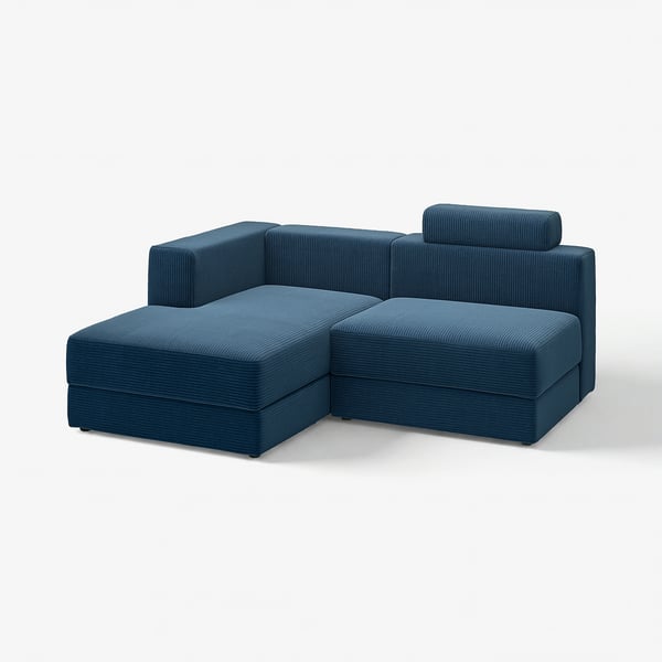 JÄTTEBO sectional sofa, blue, modern design, plush cushions, l-shape.