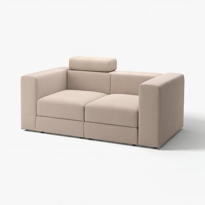 Modern beige modular sofa, JÄTTEBO, minimalist design, soft fabric, with storage, comfortable, versatile layout options.