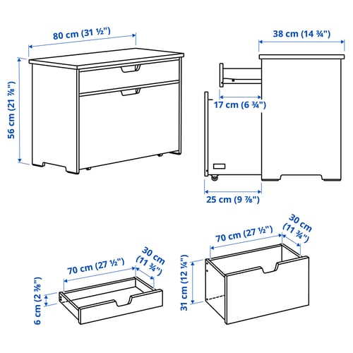 Illustration with measurements for the product: KALLSÖ.