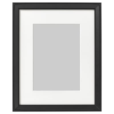 Black KNOPPÄNG picture frame, rectangular with thin edge.