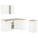 KNOXHULT kitchen set in white with oak counters, modern and functional.