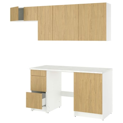 KNOXHULT Kitchen, oak effect, 236x61x224 cm