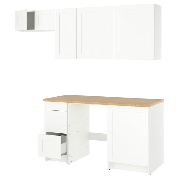 KNOXHULT Kitchen, white frame, 236x61x224 cm