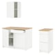 KNOXHULT 3-piece kitchen set: countertop, wall & base cabinets.