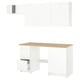 KNOXHULT Kitchen, white, 236x61x224 cm