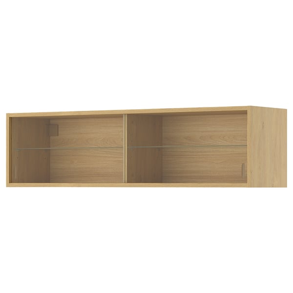 KNOXHULT Wall cabinet with sliding doors, oak effect, 1219x290x317 mm