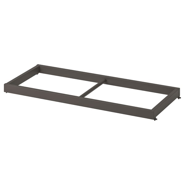KOMPLEMENT clothing rail, dark grey, metal, rectangular, minimalist design.