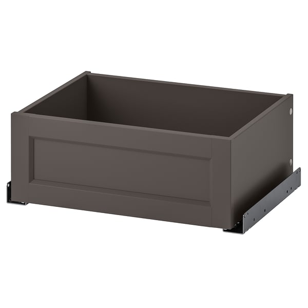 KOMPLEMENT drawer: grey, rectangular, smooth finish.