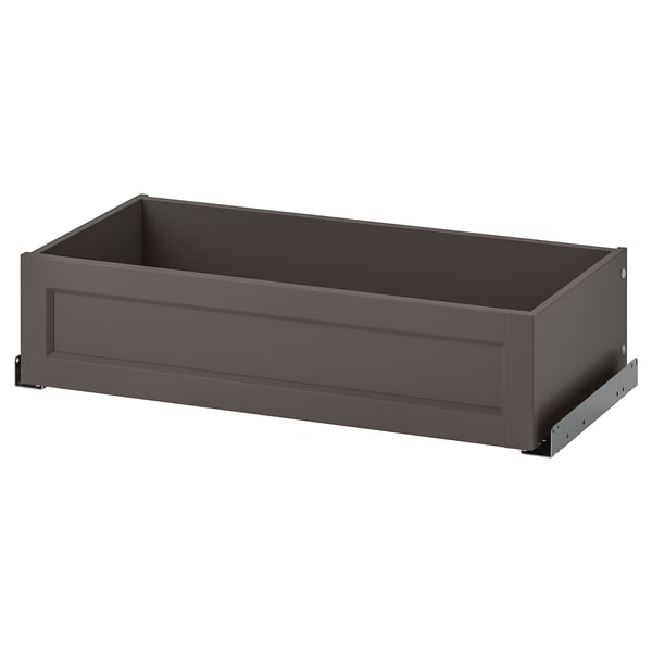 KOMPLEMENT dark grey wardrobe drawer, rectangular shape with smooth finish.