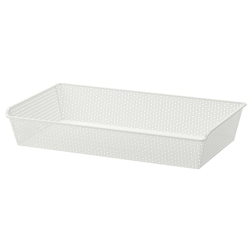 KOMPLEMENT white mesh storage basket, rectangular, steel.