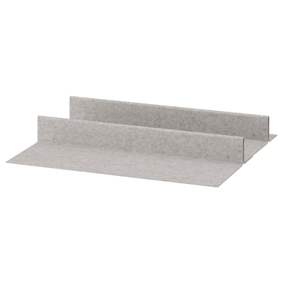 KOMPLEMENT felt shoe shelf angle insert, light grey, rectangular.