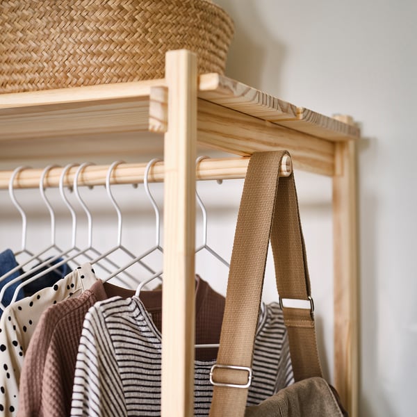 KRONÖREN Open wardrobe, pine, 90x49x181 cm