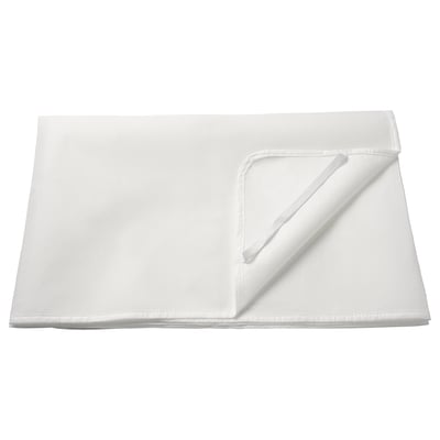 LENAST white mattress protector, rectangular, smooth texture, polyester and polyurethane, elastic corners.