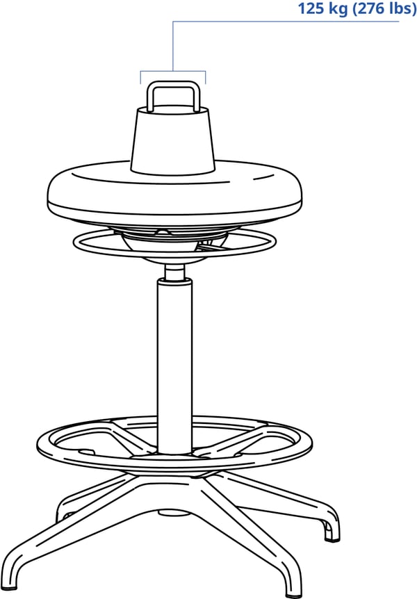 Illustration with measurements for the product: LIDKULLEN.