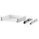 MAXIMERA white drawer unit with full-extension runners. Includes drawer and metal glides. Sleek, modern design.