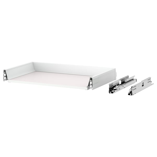 MAXIMERA drawer. White, metal, rectangular, slides open with dampers.