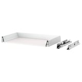 MAXIMERA drawer. White, metal, rectangular, slides open with dampers.