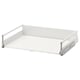 MAXIMERA white drawer, pulls out fully, soft close, steel runners, white melamine finish.