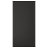 Black rectangular NICKEBO door with recycled materials, sleek modern design.