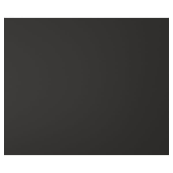 Black rectangular panel from NICKEBO, flat with modern design, made from recycled wood and plastic.