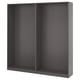 PAX wardrobe frame, dark grey, rectangular, minimalist design.
