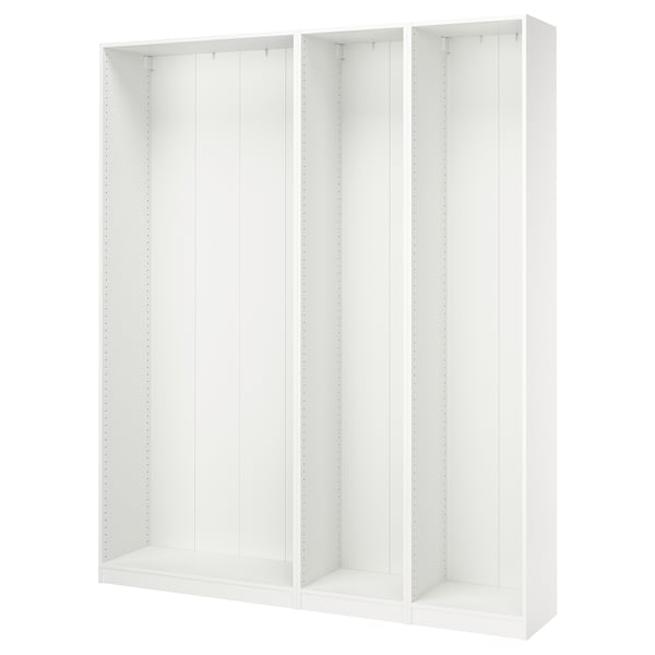 PAX wardrobe frame, white, square design.