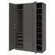 PAX / BERGSBO Wardrobe combination, dark grey/dark grey, 150x60x236 cm