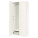 White PAX wardrobe, open door, with shelf and basket.