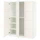 White PAX closet with open doors showing shelves.