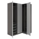 PAX Corner wardrobe, dark grey/grey, 161/111x236 cm